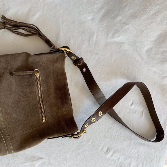 Coach Bags Coach Brown Suede Crossbody Bag Poshmark